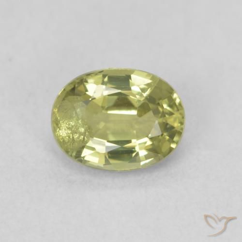 0.54ct Natural Medium Green Sapphire, Oval, SI