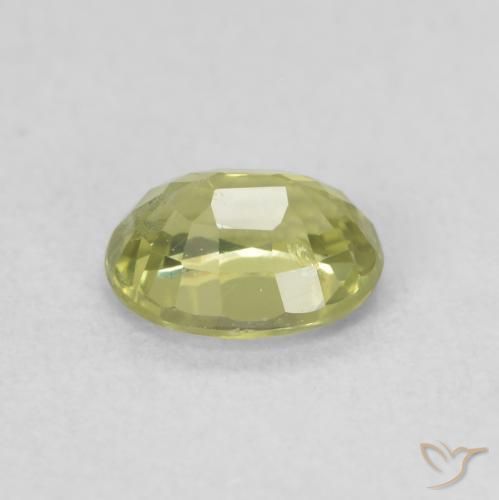 Sapphire Gemstone in 5.3 x 4.1 mm Size for Sale, Sapphire Stone in Medium Green Color