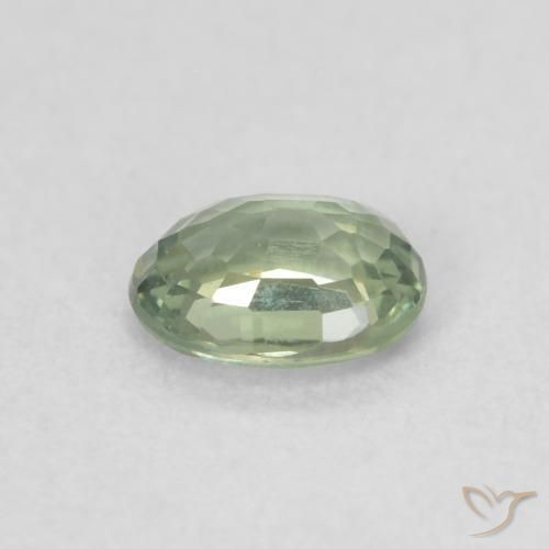 Sapphire Gemstone in 5 x 4 mm (calibrated) Size for Sale, Sapphire Stone in Light Green Color