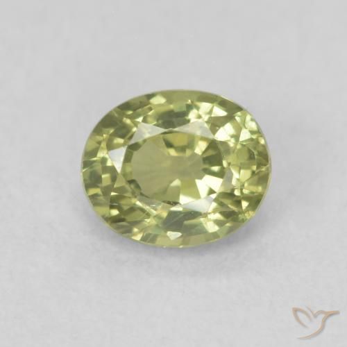 0.54ct Natural Olive Green Sapphire, Oval, VS