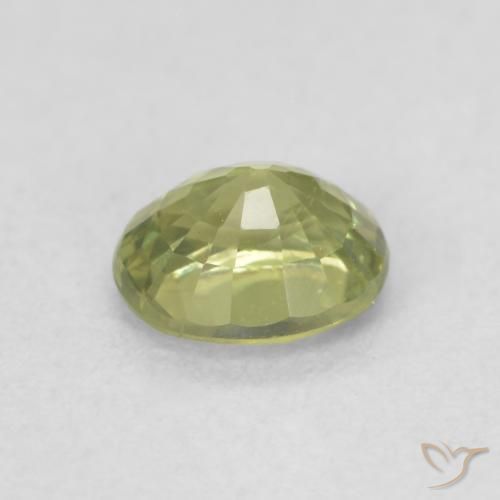 Sapphire Gemstone in 5.1 x 4.2 mm Size for Sale, Sapphire Stone in Olive Green Color