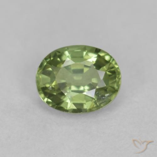 0.43ct Natural Olive Green Sapphire, Oval, VS