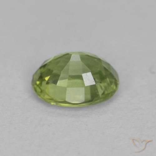 Sapphire Gemstone in 5 x 4 mm (calibrated) Size for Sale, Sapphire Stone in Olive Green Color