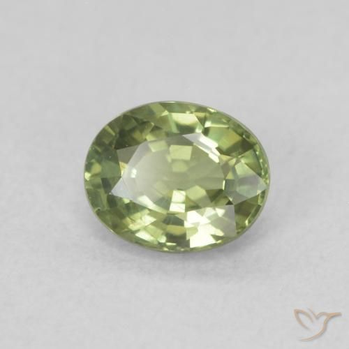 0.47ct Natural Medium Green Sapphire, Oval, VS