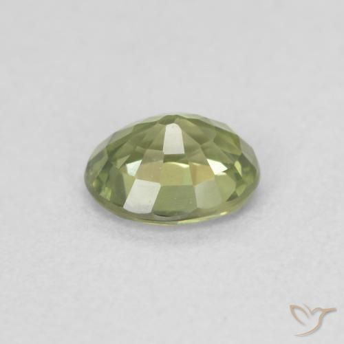 Sapphire Gemstone in 5 x 4 mm (calibrated) Size for Sale, Sapphire Stone in Medium Green Color