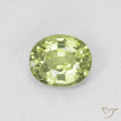 0.43ct Natural Medium Green Sapphire, Oval, VS