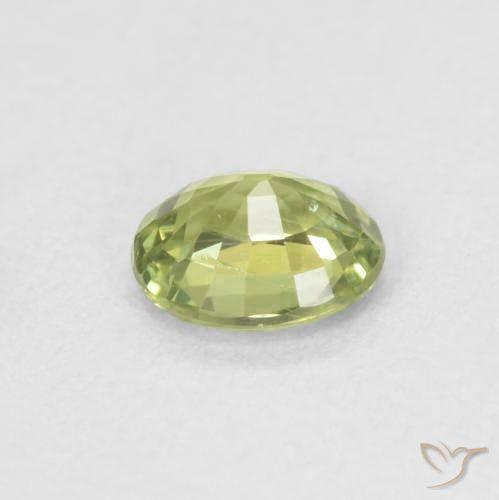Sapphire Gemstone in 4.8 x 4.1 mm Size for Sale, Sapphire Stone in Medium Green Color