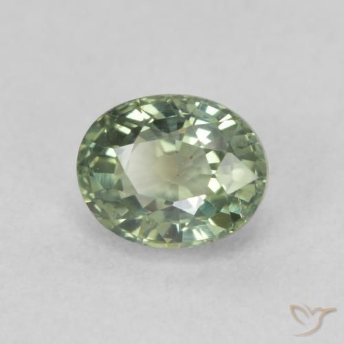 0.69ct Natural Light Green Sapphire, Oval, VS