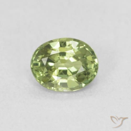 0.42ct Natural Yellowish Green Sapphire, Oval, VS