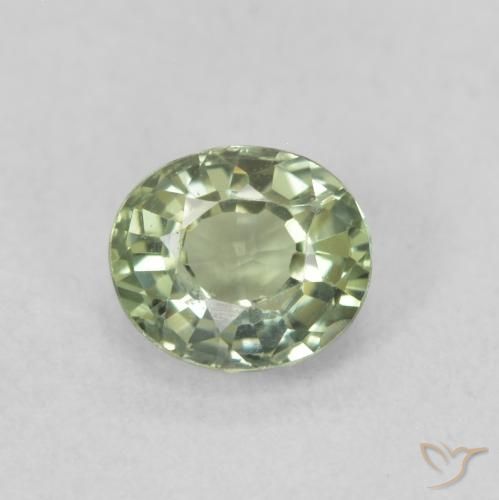 0.58ct Natural Earthy Green Sapphire, Oval, VVS