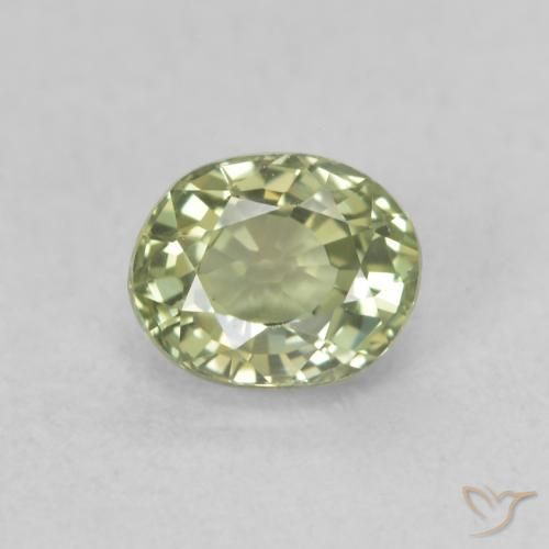 0.57ct Natural Medium Dark-Green Sapphire, Oval, VVS