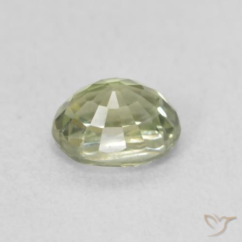 Sapphire Gemstone in 5 x 4 mm (calibrated) Size for Sale, Sapphire Stone in Medium Dark-Green Color