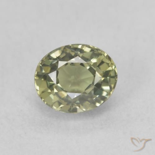 0.70ct Natural Light Green Sapphire, Oval, VVS