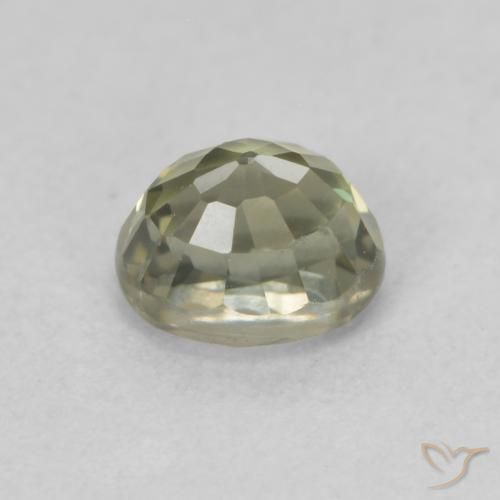 Sapphire Gemstone in 5.1 x 4.2 mm Size for Sale, Sapphire Stone in Light Green Color