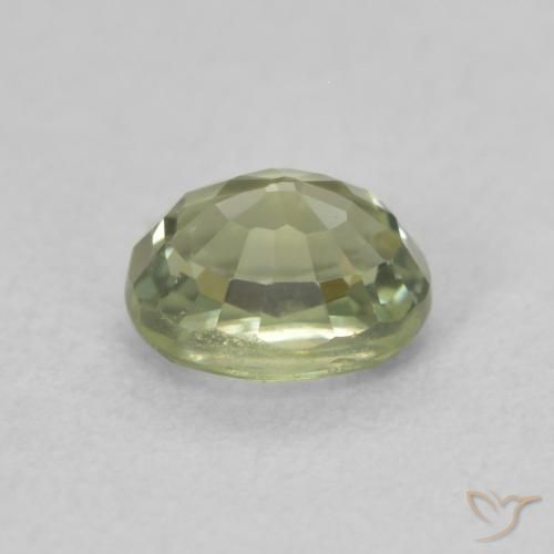 Sapphire Gemstone in 5 x 4 mm (calibrated) Size for Sale, Sapphire Stone in Warm Forest Green Color