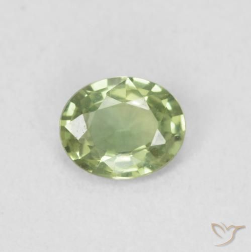 0.33ct Natural Light Lively Green Sapphire, Oval, VVS