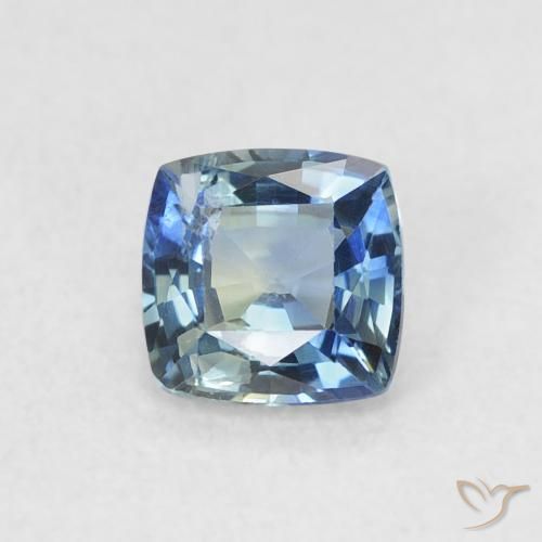 0.65ct Natural Teal Sapphire, Cushion, VVS-VS