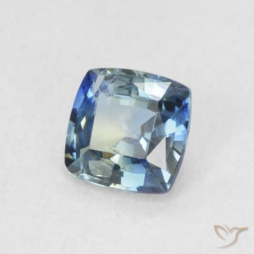 0.65 ct Blue Sapphire Stone, Natural Sapphire in Cushion-Cut Shape for Sale