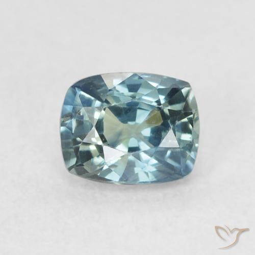 0.72ct Natural Teal Sapphire, Cushion, VVS-VS