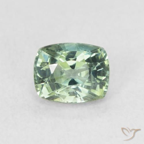 0.68ct Natural Earthy Green Sapphire, Cushion, VVS-VS