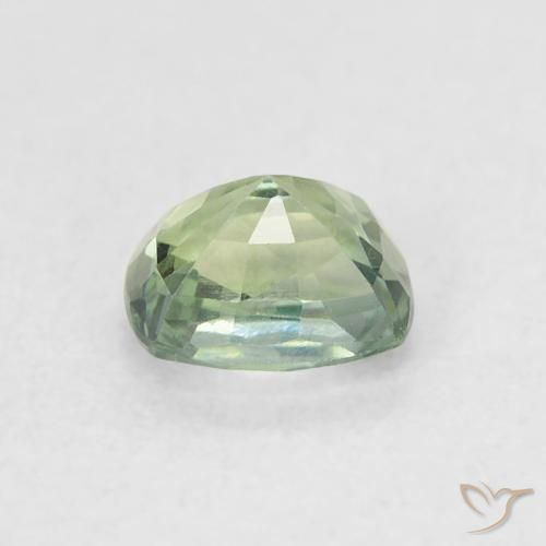 Sapphire Gemstone in 5.2 x 4.1 mm Size for Sale, Sapphire Stone in Earthy Green Color