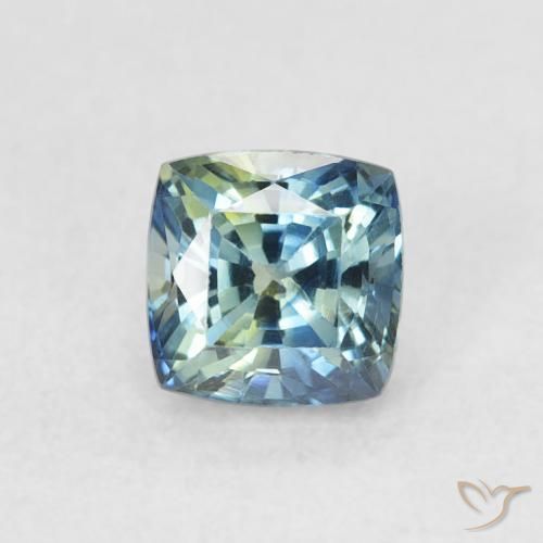 0.78ct Natural Teal Sapphire, Cushion, VVS-VS