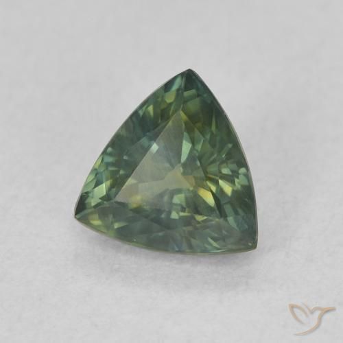 0.83 ct Blue Sapphire Stone, Natural Sapphire in Trillion Facet Shape for Sale