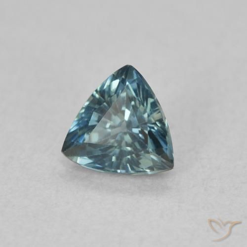 0.54 ct Blue Sapphire Stone, Natural Sapphire in Trillion Facet Shape for Sale