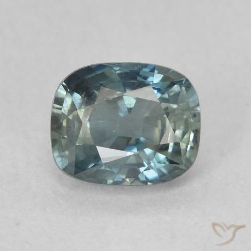 0.91ct Natural Teal Sapphire, Cushion, VS