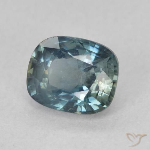 0.91 ct Blue Sapphire Stone, Natural Sapphire in Cushion-Cut Shape for Sale