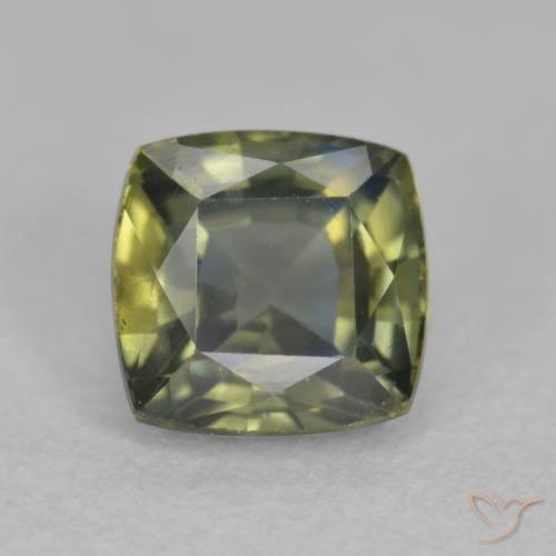 0.69ct Natural Greenish Blue Sapphire, Cushion, VVS-VS
