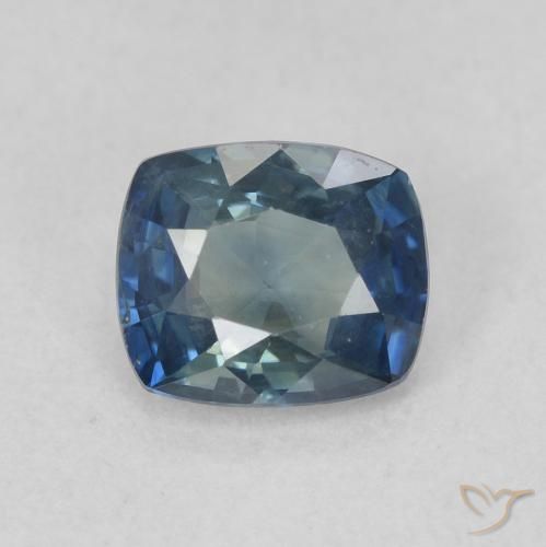 0.97ct Natural Teal Sapphire, Cushion, VVS