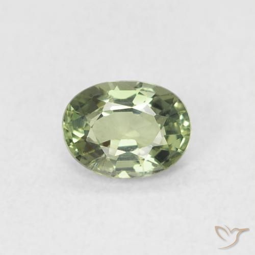 0.42ct Natural Grayish Green Sapphire, Oval, VVS