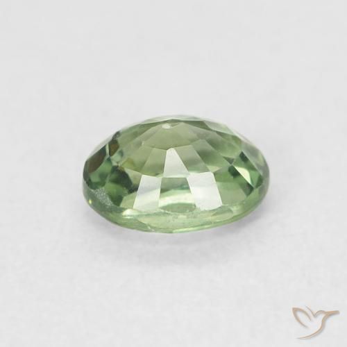 Sapphire Gemstone in 5.3 x 4.1 mm Size for Sale, Sapphire Stone in Forest Green Color