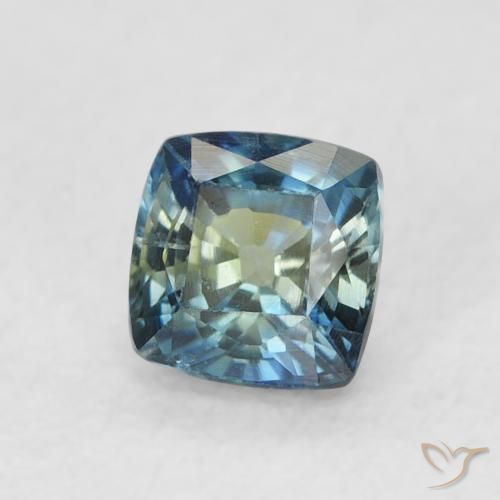 0.55 ct Blue Sapphire Stone, Natural Sapphire in Cushion-Cut Shape for Sale