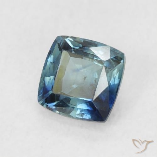 0.54 ct Blue Sapphire Stone, Natural Sapphire in Cushion-Cut Shape for Sale
