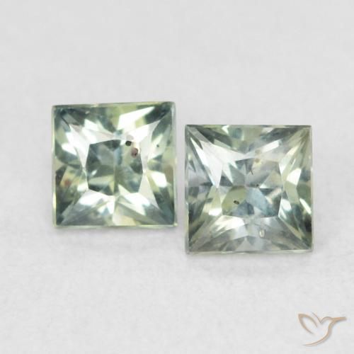 0.44ctw Natural Greenish Grey Sapphire, Square, VS