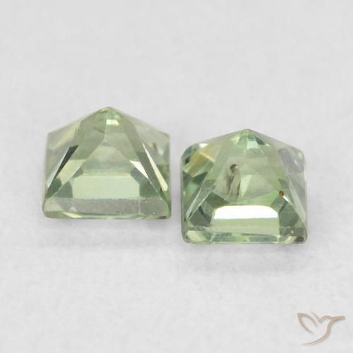 Sapphire Gemstones in 3 x 3 mm (calibrated) Size for Sale, Sapphire Stones in Medium Green Color