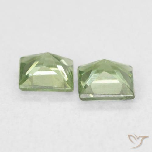 Sapphire Gemstones in 3 x 3 mm (calibrated) Size for Sale, Sapphire Stones in Forest Green Color