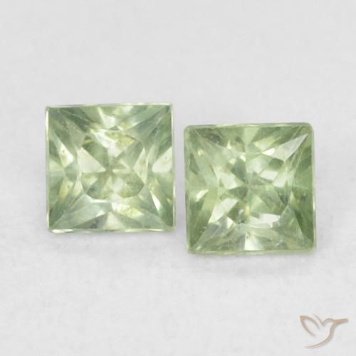 0.43ctw Natural Medium Green Sapphire, Square, VS