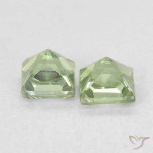 Sapphire Gemstones in 3 x 3 mm (calibrated) Size for Sale, Sapphire Stones in Medium Green Color