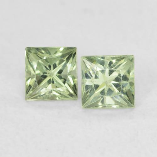 0.43ctw Natural Light Green Sapphire, Square, VS