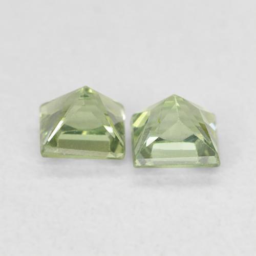 Sapphire Gemstones in 3 x 3 mm (calibrated) Size for Sale, Sapphire Stones in Light Green Color
