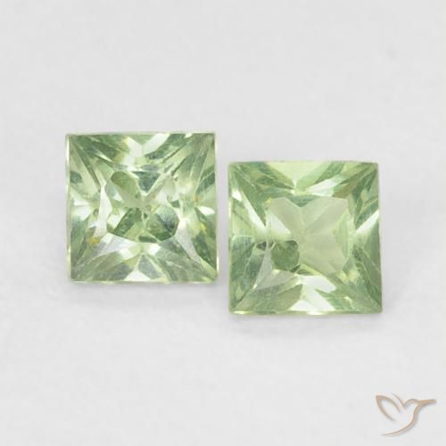 0.40ctw Natural Medium Light Green Sapphire, Square, VS