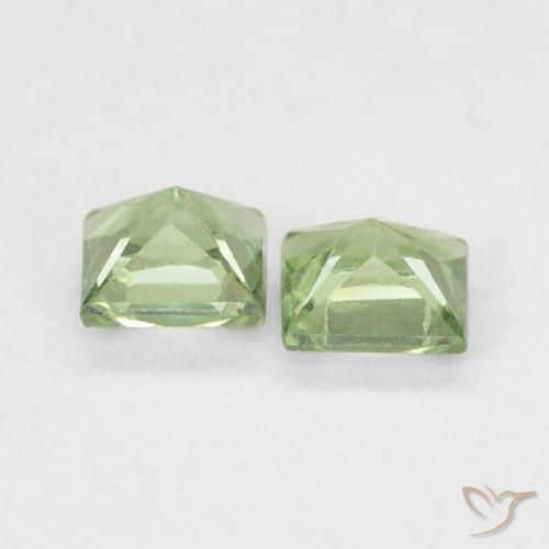 Sapphire Gemstones in 3 x 3 mm (calibrated) Size for Sale, Sapphire Stones in Medium Light Green Color