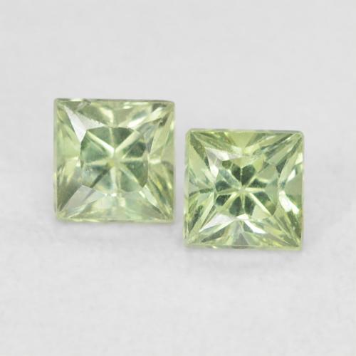0.48ctw Natural Medium Light Green Sapphire, Square, VS