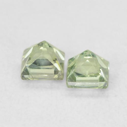 Sapphire Gemstones in 3 x 3 mm (calibrated) Size for Sale, Sapphire Stones in Medium Light Green Color