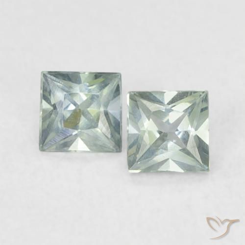 0.32ctw Natural Bluish Green Sapphire, Square, VS