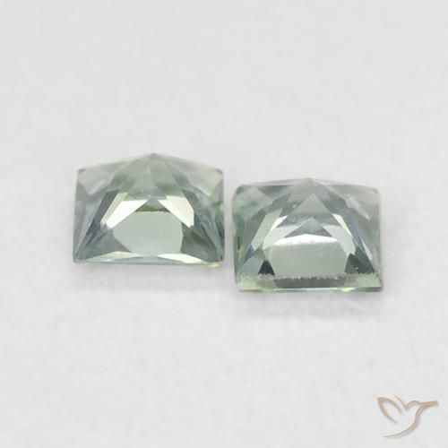 Sapphire Gemstones in 3 x 3 mm (calibrated) Size for Sale, Sapphire Stones in Bluish Green Color