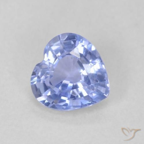 0.70ct Natural Pastel Blue Sapphire, Heart, VS